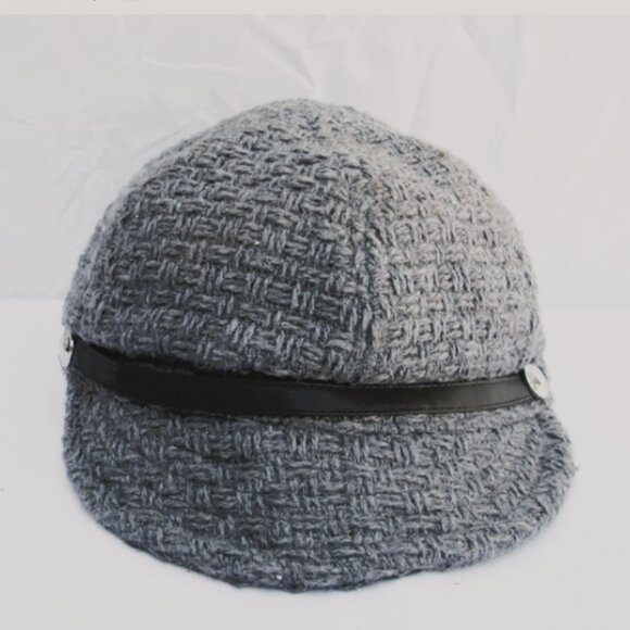 Calvin Klein gray poly rayon paperboy hat O/S